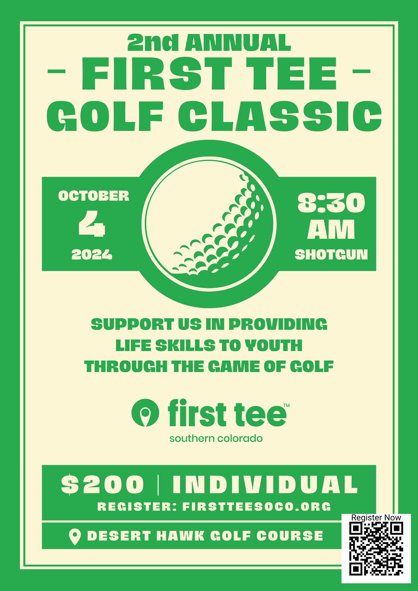 This image has an empty alt attribute; its file name is 2024-First-Tee-Golf-Classic-Flyer.png